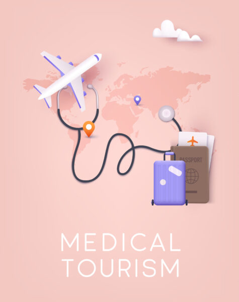 Medical tourism. 3D Vector Illustrations. Medical tourism. 3D Vector Illustrations.